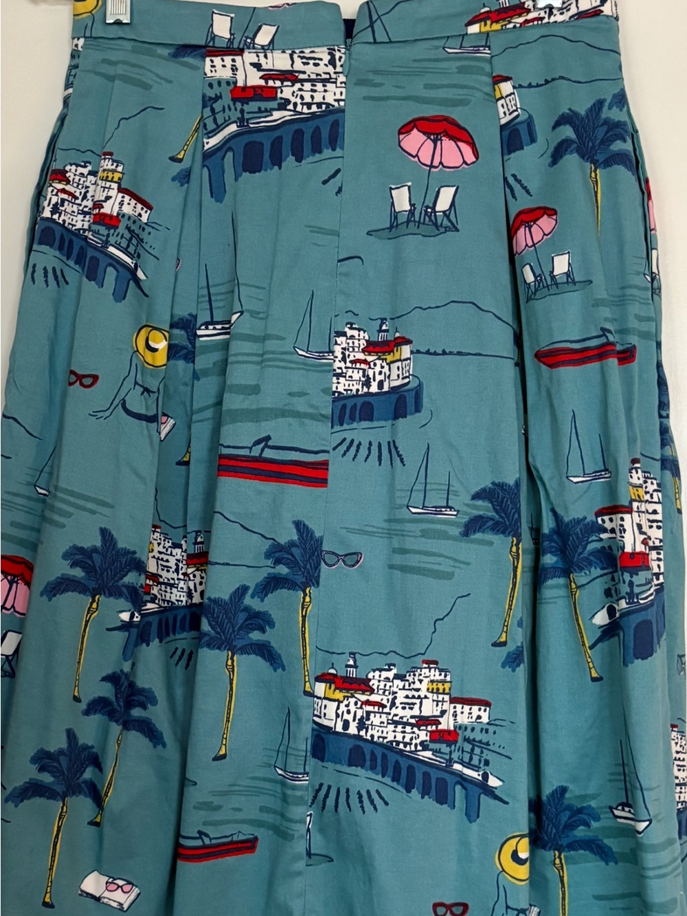 Boden Riviera Print Midi Skirt Sz 6 - Picture 4 of 10